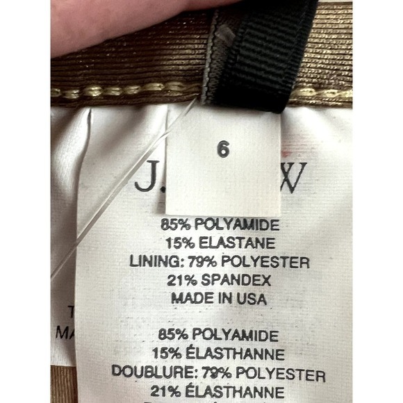J Crew size 6 metallic gold glamorous strapless  front zip bodysuit brand new - Picture 6 of 6